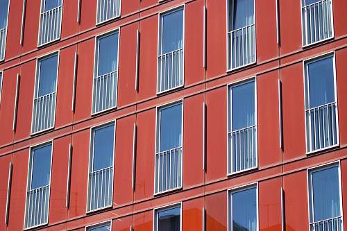 window red high-rise building building